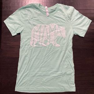Mint colored MAMA bear shirt